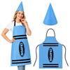 YEAMLTE Costume con matite colorate per adulti, include grembiule e cappelli da nano