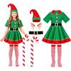 Aylstrornoziqua Costume Da Elfo Elfo Natale Set Costume Per Bambola Elfo Per Tema Natalizio Bambini Adolescente Halloween Natale Carnival Costume Perfetto Per Natale, Carnevale e Cosplay, 5-15 Anni