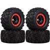 Generic Gomma 166mm Ruota Pneumatico Esagonal 2/4pc per Traxxas per E-Revo 1/8 1/10 | Aggiornamenti auto RC, pneumatici fuoristrada 166mm con esagono da 17 mm camion grandi dimensioni Ricambi
