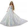 Codulu vestito per bambola da 11,5 pollici-abito con paillettes-bianco | 1 pz,strascico abito da sera abito da principessa,bambola americana 30cm,bambola BJD 1/6,regalo per bambini