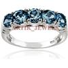 Handmade Naturale London Topazio Blu Con 14K Placcato Oro Bianco Anello Argento per Da #