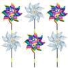 AOOWU Mulino a Vento Riflettente, 6 Pezzi Repellente per Uccelli e Piccioni, Girandole Spaventa Uccelli, Allontanare i Piccioni Spaventa Uccelli Protect Giardino, Frutteto, House, Fattoria