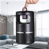 BAKAJI Zanzariera Elettrica con Ventola Aspirante e Luce Attrattiva UV LED Eletroinsetticida con Gancio per Casa e Campeggio Anti Zanzare Mosche Batteria Litio Ricarica USB