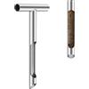 chamlai Tronchese per campioni da 30,5 cm, in acciaio inox, con impugnatura a T, per campioni di terreno, robusto dispositivo di campionamento del terreno per giardino, prato, agricoltura e test del