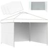 Lointain 3 pareti laterali per gazebo, 3 x 3 m, impermeabile, 3,6 m, bianco | Pannelli laterali impermeabili, pareti laterali per gazebo, tenda da giardino, 3 x 3 m/3,6 x 3,6 m, tenda a baldacchino non