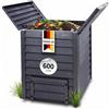 GARANTIA THERMO-WOOD compostiera 600 litri antracite-marrone