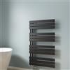 EMKE Scaldasalviette termoarredo piatto, 1041 x 600 mm, Nero,639 W | Termoarredo da Bagno, collegamento laterale, radiatore scaldasalviette ad acqua calda