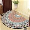 ChangTsing Semicircolare Zerbino 60cm x 90cm Poliestere stile bohémien Zerbino Antiscivolo Mezzaluna Porta D'ingresso Materiale
