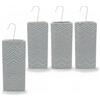 HOMEA Set 4 Umidificatori Termosifoni in Ceramica 8x4x20cm con Gancio Universale - Evaporatori e Cocci per Caloriferi, Vaschetta Termosifone per Oli Essenziali, Design Ondulato Lucido