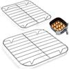 TETEWEVER 2 griglie per friggitrice ad aria calda in acciaio inox | Griglia di ricambio per Airfryer in acciaio inox, accessorio per friggitrice ad aria, 13 cm e 18 cm, griglia di ricambio per
