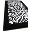 TEXTILE COLLECTION Tappeto Animalier 50x80 cm in Poliestere - 3 Varianti (Muccato, bianco) (Zebrato bianco)