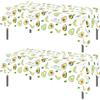 TOKYMOON Confezione da 2 tovaglie usa e getta a tema avocado, 137 x 219 cm, per feste, matrimoni, picnic, banchetti, per bambini, baby shower, feste di compleanno messicane a tema avocado