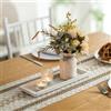 Hanobe Portacandele Vassoio decorativo: vassoi rettangolari in legno per candelabri rustici, centrotavola da tavolo da fattoria, lungo e stretto, per cucina, tavolino da caffè, decorazione per la casa