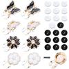 Piacolnic 8 Coperture per Bottone e 20 Bottoni da Cucire, Nero e Bianco con Bottoni Decorativi per Camicette, Copribottoni per Donna a Clip per Camicie e Cardigan da Cerimonia e Ufficio