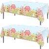 TOKYMOON Confezione da 2 tovaglie usa e getta a tema animali della fattoria, 137 x 219 cm, per feste, matrimoni, picnic, banchetti, per fattoria, cortili, baby shower, forniture per feste