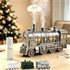 Generic Diffusore di treni natalizi, umidificatore a medusa, diffusore di oli essenziali da 300 ml, umidificatore a nebbia fredda, diffusore di aromi 3 in 1 vintage treno a vaporeumidificatore, 2 modalità di