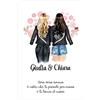 Vulfire Regalo Poster Amiche - Nome, Capelli, Pantaloni, Giacca e tanto altro da Personalizzare - Idee Regalo Originale Compleanno, Natale, Arredamento Casa, Stampa in Carta glossy premium (29.7 x 42 cm)