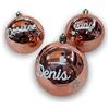 Generico Set di 3 Palline di Natale Oro Rosa Gold Lucide personalizzate con nome natale Idea Regalo Buone Feste Buon Natale addobbi natalizi festività ghirlande Decorazioni casa Albero Presepe cuore stella