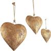 Generic Decorazione decorativa in ferro - Cuore antico da appendere, ornamento da | parete vintage | pezzo decorativo in metallo a di cuore, classico accento corda da appendere, ornamento per esterni