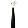 Happyupcity Vaso conico nero in ceramica smerigliata a stelo singolo sottile vaso da fiori piccolo bocciolo decorativo vaso floreale decorativo centrotavola per tavolo camera ufficio