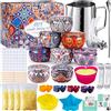 ZPQAODI Kit per Fabbricazione Candele DIY, Kit per la Fusione di Cera per Principianti Set Regalo, Set per Candele DIY, 50 Stoppini, Cera di Soia, Coloranti, 8 Candele Barattoli, Stampo in Silicone