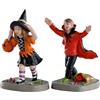 LEMAX - Terrified Trick-or-treaters- Set of 2