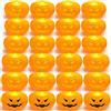 Wekity Confezione da 12 candele galleggianti a LED senza fiamma, a forma di zucca di Halloween, impermeabili, a batteria, arancioni per vasi spettrali, piscine, bagni e feste (arancione, 24 pezzi)