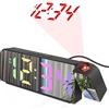 Luckits Sveglia con Proiettore, Sveglia con Proiettore Soffitto, Sveglia Digitale da Comodino con Temperatura, Snooze, Luminosità Regolabile, 12/24H, Sveglia A Specchio per Camera da Letto (Argento)