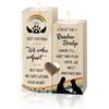 BMYUK Regali commemorativi per animali domestici Regali di simpatia Regali commemorativi per cani Portacandele In memoria del cane morto Lutto Portacandele in legno non contiene candele