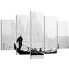 ARTTOR Stampe da Parete 120x40 cm Quadro su Tela Architettura Bianco e Nero - 3563 | Venezia Basilica Quadro Decorativo XXL Set da 5 pezzi Soggiorno Camera da Letto Arte da Parete Decorazione da Parete ARTTOR