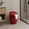 Yellowshop - Cesto portabiancheria e sgabello da bagno in plastica ABS vari colori mod. Kel (Rosso)