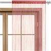 wometo Tenda a fili 90x245 OEKO-TEX rosso scuro accorciabile con passante | Tenda decorativa lavabile, tenda per porta trasparente