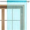 wometo Tenda a fili 90x245 OEKO-TEX turchese accorciabile con passante | Tenda decorativa lavabile, tenda per porta trasparente