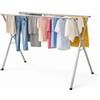 Generico Stendibiancheria Pieghevole Estensibile 120-200 cm in Acciaio - Stendino per Bucato Salvaspazio con 2 Barre Resistenti, Asciugabiancheria Pieghevole per Interno ed Esterno, Balcone Bagno Lavanderia