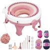 Contraxump Macchina per maglieria a 48 aghi, macchina per maglieria con contatore, macchina per lavori a maglia, sciarpe, cappelli, calze, guanti (rosa)