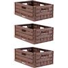 Bestlivings Scatola Pieghevole 40x30x16,3cm 16L - Confezione da 3 Plastica