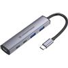Conceptronic 4-PORT USB 3.2 GEN 1 HUB, 2 X USB-C | Power Delivery da 100 W, hub 4 in 1, 2 porte USB-C, 2 porte USB-A, design compatto