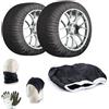 MOTO SPORT MONDO CALZA DA NEVE 195/60R16 CALZE NEVE OMOLOGATE PER RUOTE PNEUMATICI AUTO TAGLIA L SET NEVE E GHIACCIO PER GOMME MOTRICI 1 COPPIA=2PEZZI STRADE INVERNALI GHIACCIATE (68073)
