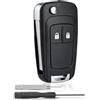 LAOYE 1 alloggiamento per chiave auto per Opel/Vauxhall Insignia, Astra J, Meriva, Zafira, Corsa, Mokka, Karl, Cascada Addam, 2 pulsanti, custodia di ricambio per chiave telecomandata