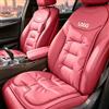 Novalith Personalizzato Cuscino Sedile Auto con Logo/Nome/Testo, Coprisedili Auto Universale con Cuscino Lombare, Pelle Napa e Velluto, Morbido e Traspirante Antiscivolo, Cuscino per Auto (Rosso Borgogna)