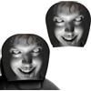 Generico 2pcs Scary Car Seat Headrest Cover, Ghost Face Headrest Covers, Horror | Horror Ghost Face Seat Head Protector, Elastic Comfort Fit,Stylish Vehicle Interior Decor,Support For Long Journeys,Universal