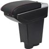 YJYWZH Bracciolo per Fiat 500 (2007-2011) con 7 USB e Portabicchieri | 6 Porte USB e 1 USB-C, Portabicchieri, Doppio vano portaoggetti, Bracciolo centrale, Pelle PU, Base specifica per veicolo