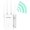 WONLINK Ripetitore WiFi 1200Mbps, Amplificatore Segnale WiFi, 4 Antenne | Doppia Banda, Porta Ethernet, WPS, MU-MIMO, 3 Modalità, Indicatore segnale, Estende Copertura Wireless Domestica