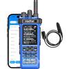 Radtel RT-950 PRO Radio amatoriale GPS/APRS, walkie-talkie da 10 W, radio bidirezionale portatile a lungo raggio, programmazione tramite app Bluetooth, BLUE (con cavo di programmazione)