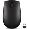 Lenovo WERPOWER Lenovo 300 Wireless Compact Mouse, Black, 1000 dpi, Ultra-Portable Design, Up to 12 Months Battery Life, GX30K79402