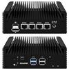 ROUAFWIT Firewall Mini PC U300E, 4x 2.5GbE i226V LAN, Fanless, DDR5 16G RAM 128G SSD | U300E 5C/6T, 4x i226V 2.5GbE LAN, Lüfterlos, DDR5 NVMe/NGFF, Triple 4K Display, Fanless, 4USB,Type C, TF, Support Pfsense