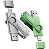 MOVE SPEED Chiavetta USB da 64 GB, 2 pezzi, USB C e USB 3.0 con 150 MB/s, chiavetta USB 2 in 1, ad alta velocità, mini chiavette USB per iPhone 15/16/17/18 Pro/Duo, telefoni cellulari Android, Windows