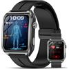 Marsyu 2026 Smartwatch Uomo con ECG+PPG/Pressione Sanguigna/Sonno/BMI/Acido Urico | 1,83Curvo Salute Orologio Fitness,Sonno, BMI, 24H Cardiofrequenzimetro/SpO2/Temperatura/HRV,Pulsante SOS,Health Glace, IP68