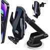 TWYAJYJ Supporto per telefono da auto, caricatore wireless da 15 W, con bloccaggio automatico, supporto per presa d'aria per cruscotto parabrezza, ricarica rapida Qi per iPhone Galaxy, LG, Xiaomi