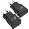 BOLUX-JS 15 W (2 pacchetti) Caricabatterie rapido Presa USB compatibile con Samsung A16 A17 A15 A56 5G A55 A54 A52 A35 A34 S20 S10 S9 e altri smartphone dispositivi per una ricarica rapida